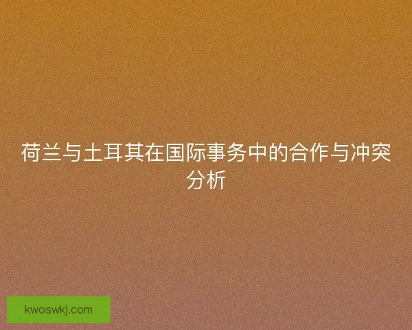 荷兰与土耳其在国际事务中的合作与冲突分析