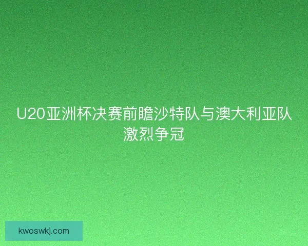 U20亚洲杯决赛前瞻沙特队与澳大利亚队激烈争冠